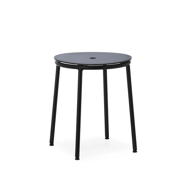 Normann Copenhagen - Circa Hocker, Aluminium schwarz lackiert