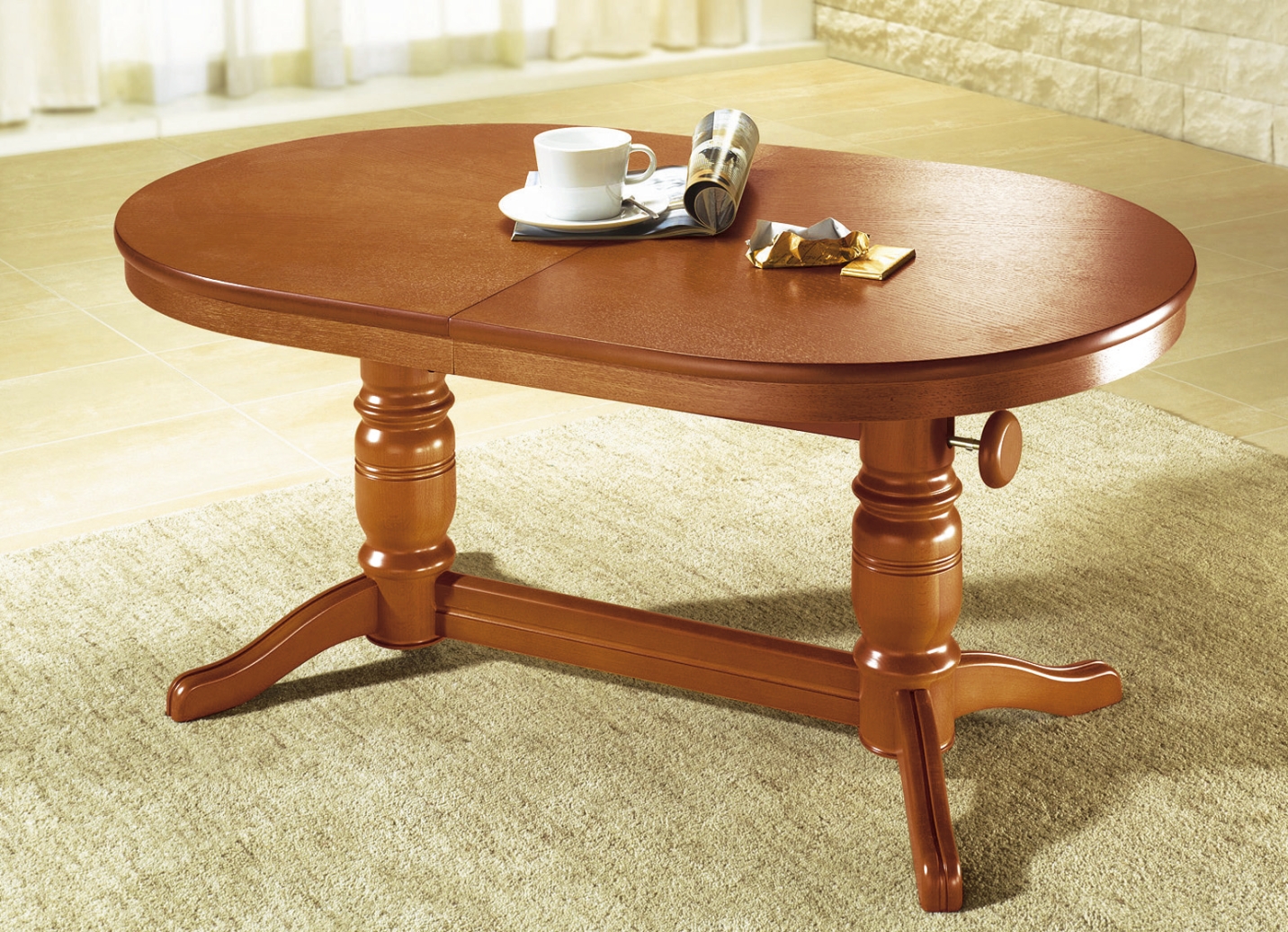 Teilmassiver Couchtisch