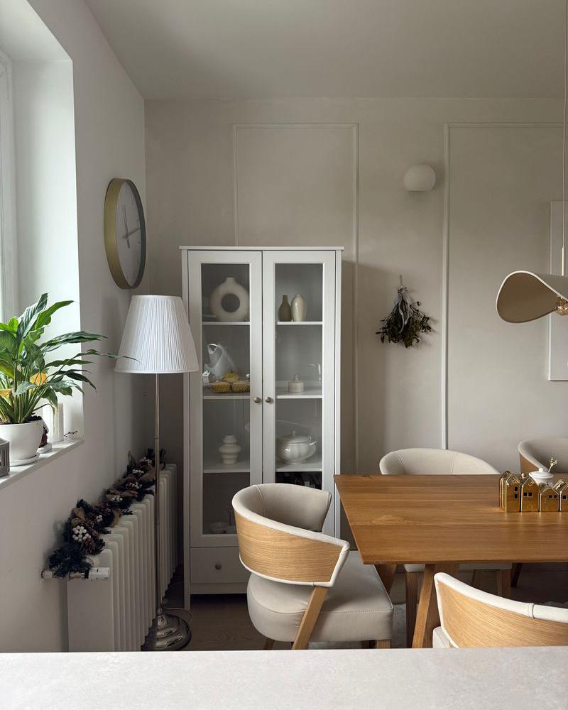 Glazen vitrinekast NORNALUP 80 cm Wit