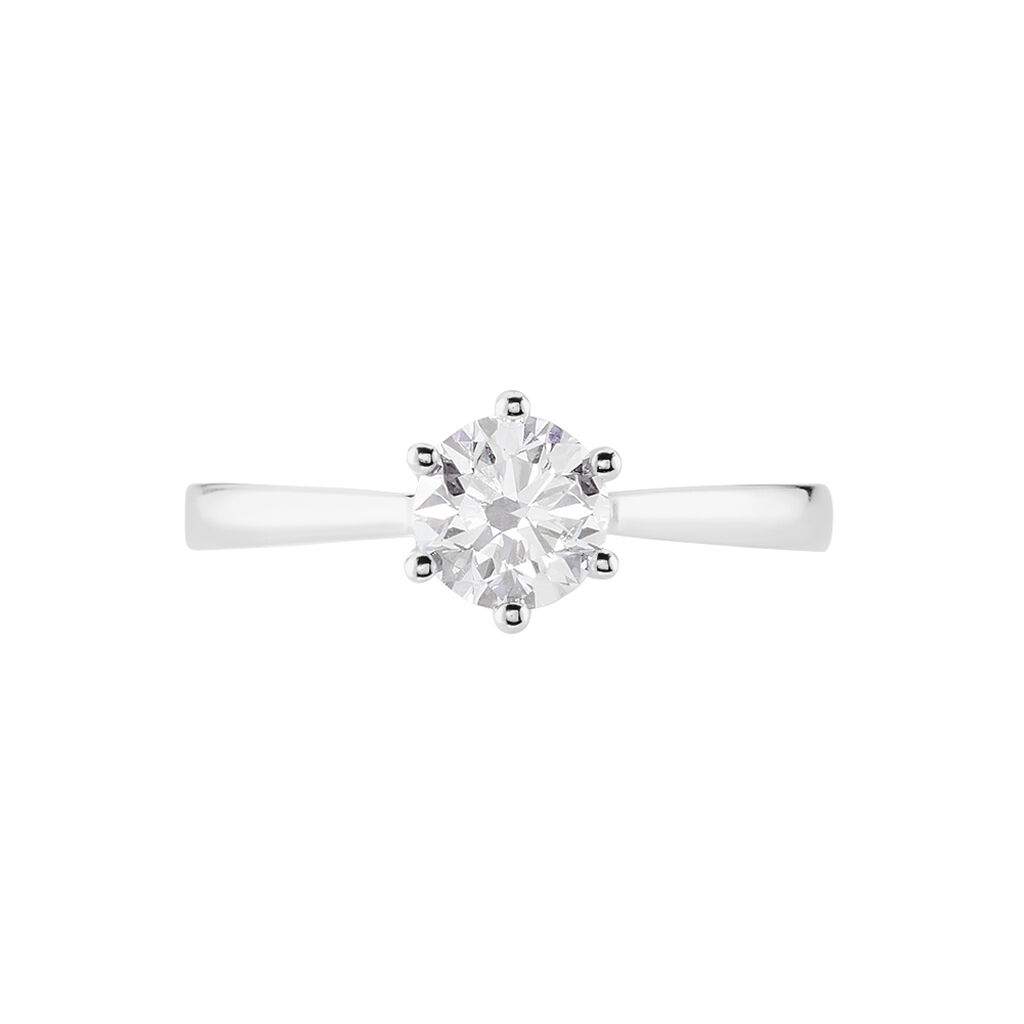 Bague Solitaire Athena Or Blanc Diamant