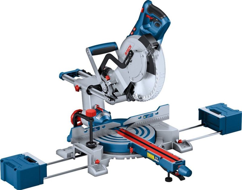 Bosch Professional GCM 305-254 D Afkortzaag - 1500 Watt - inclusief Zaagblad standaard voor hout, 2x steun, stofzak, klem
