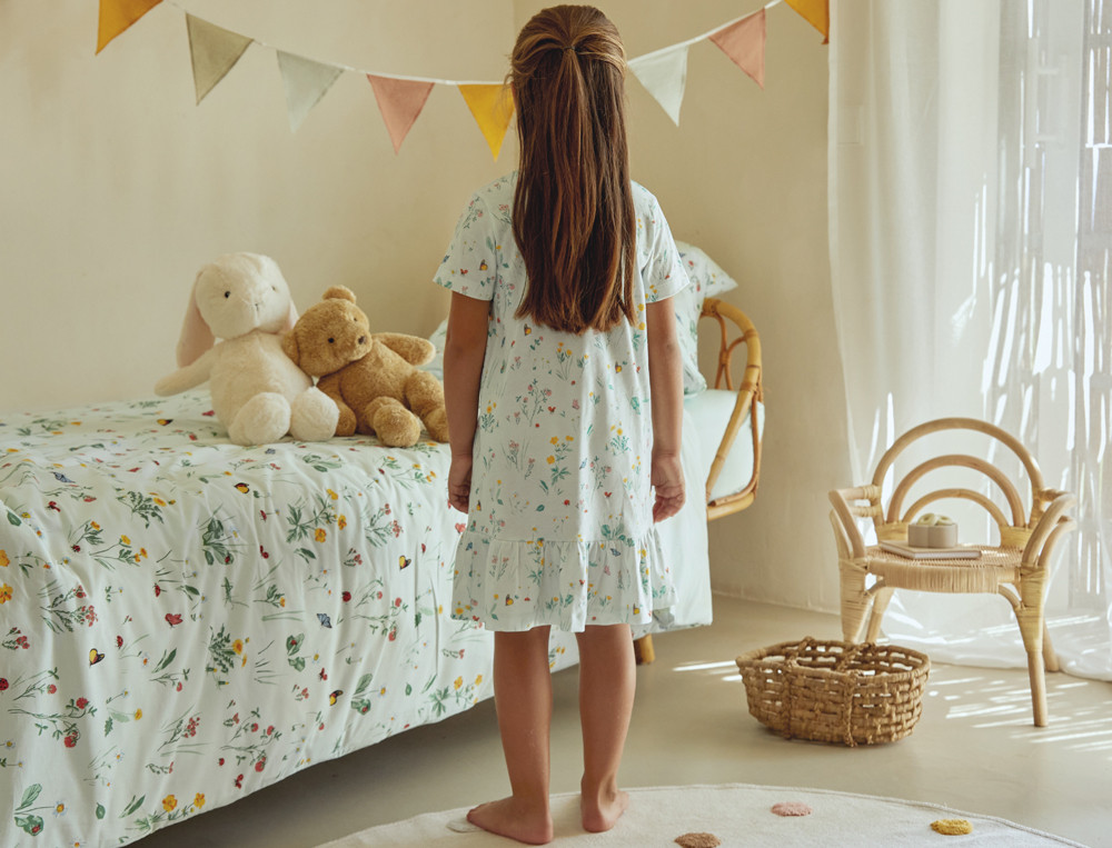 Chemise de nuit enfant-Ronde bucolique