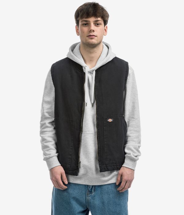 Dickies Duck Canvas Weste (stone washed black)