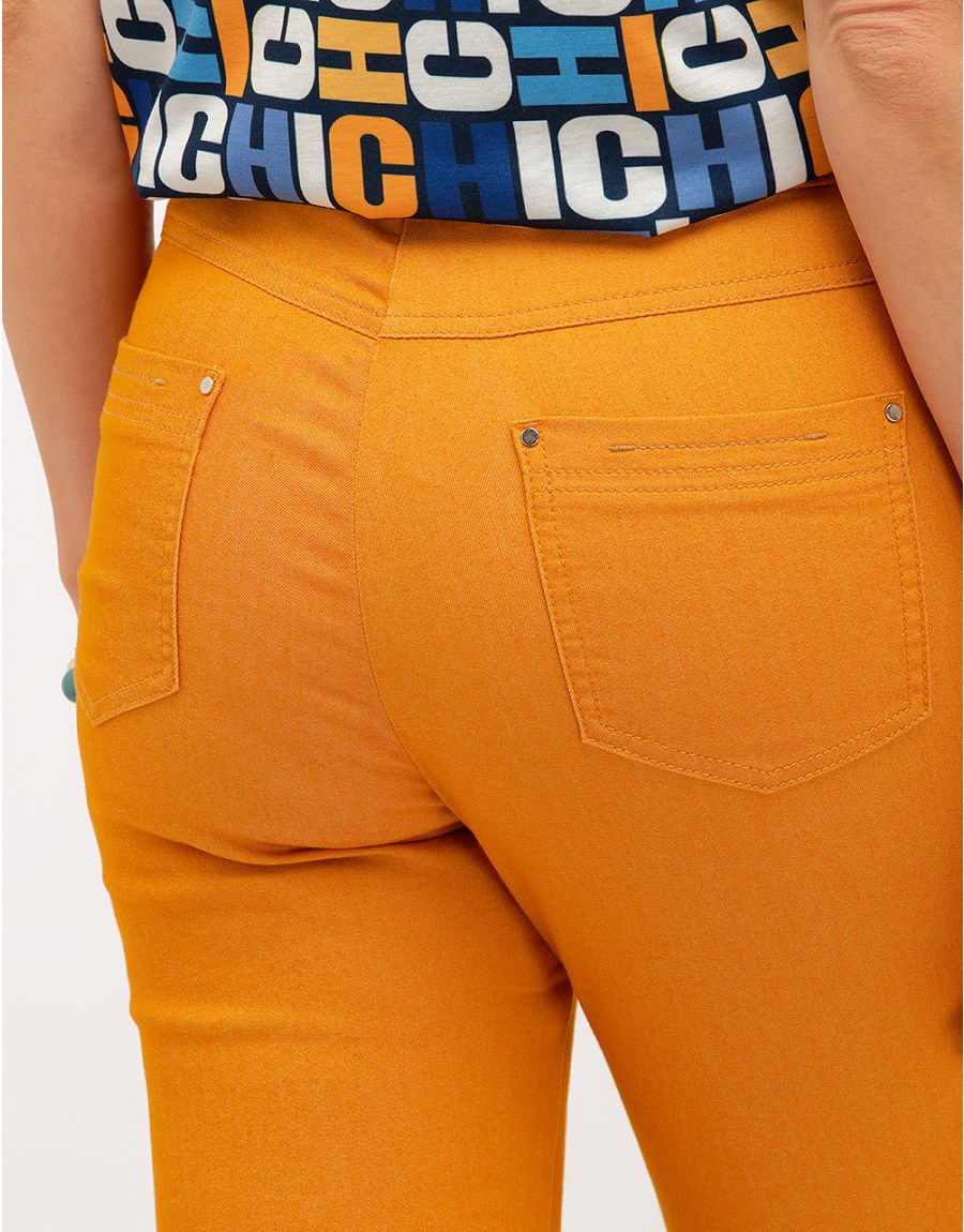Pantalon jaune stretch