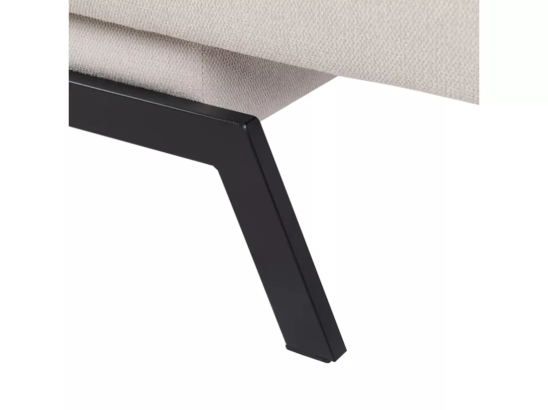 Canapé convertible 3 places en tissu blanc cassé LEEDS