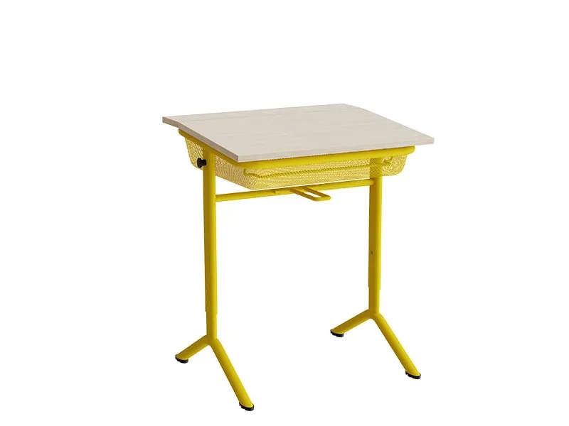 Elevbord Atlas 1128, 650x550mm, eg højtrykslaminat, gult stel