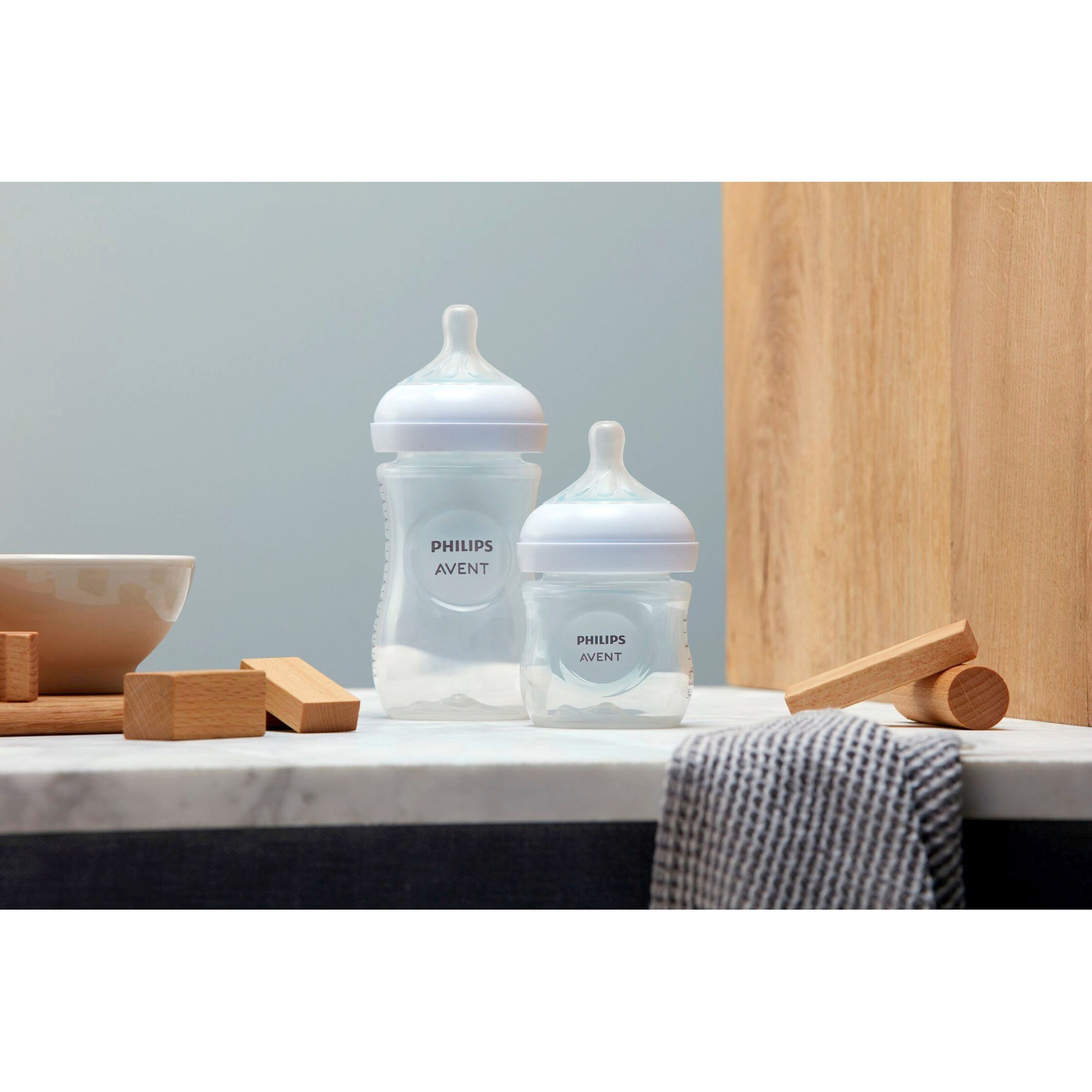 Philips Avent 2er-Pack Babyflasche Natural Response, 125ml, ab Geburt