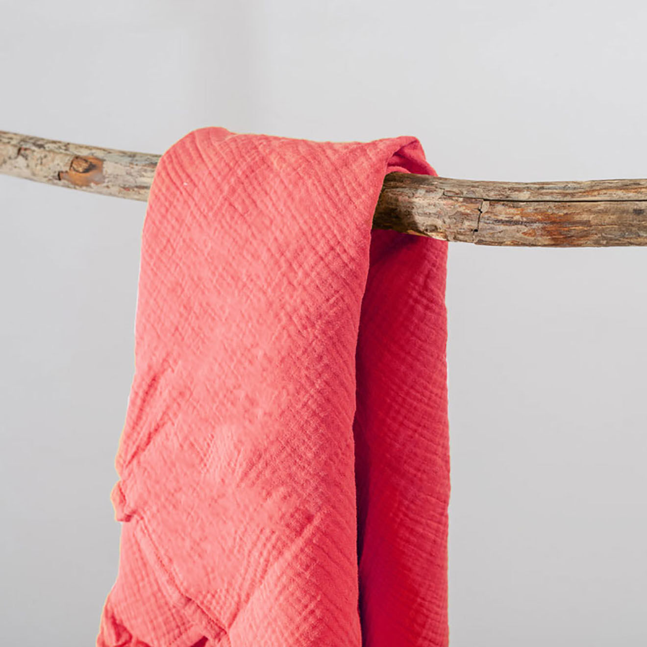 Papate Lange en Coton Bio fraise - 50x50 cm