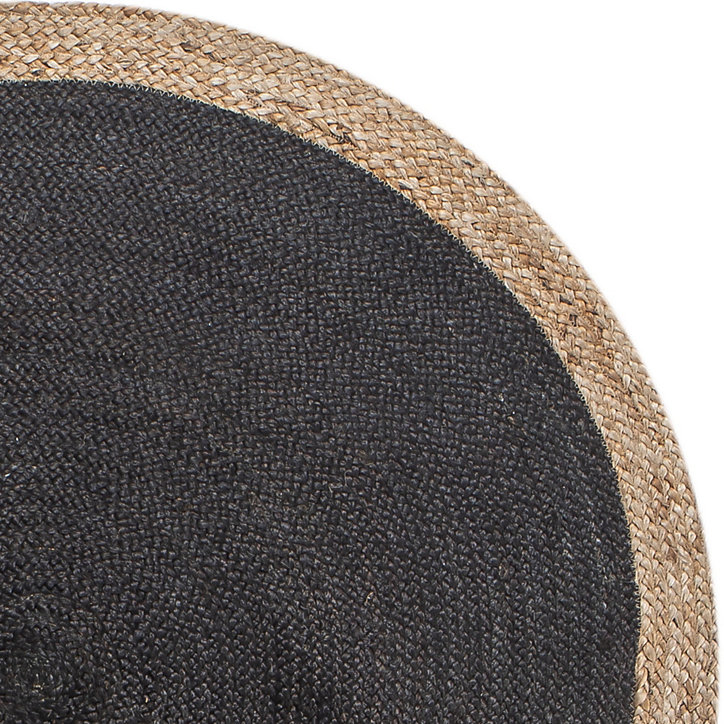 Tapis juste naturel et noir Deco&Co Ø120 cm