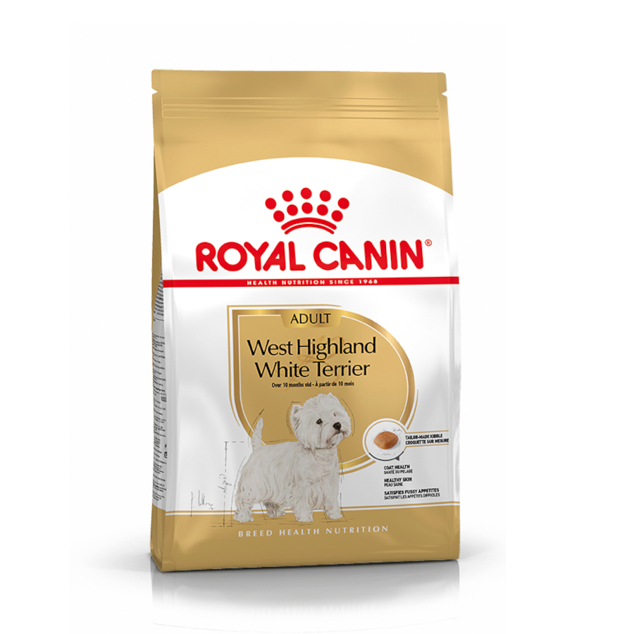 Ração Royal Canin Adult White Terrier West Highland para cães.