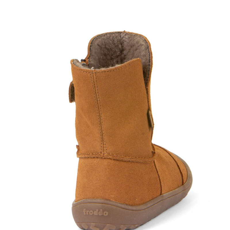 Froddo Froddo Barefoot Tex Suede Fourrées Cognac