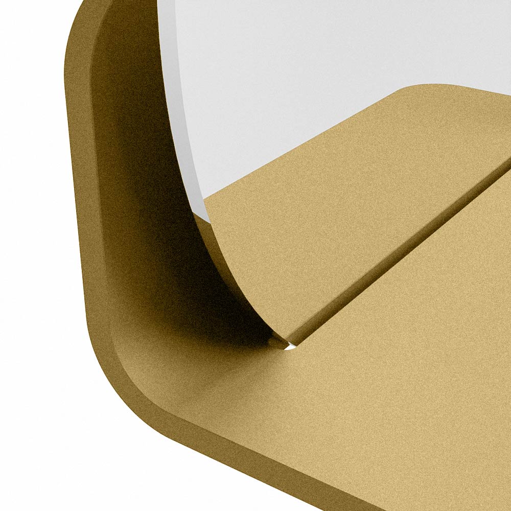 Mondiaz Spot spiegel rond Ø30cm met planchet oro