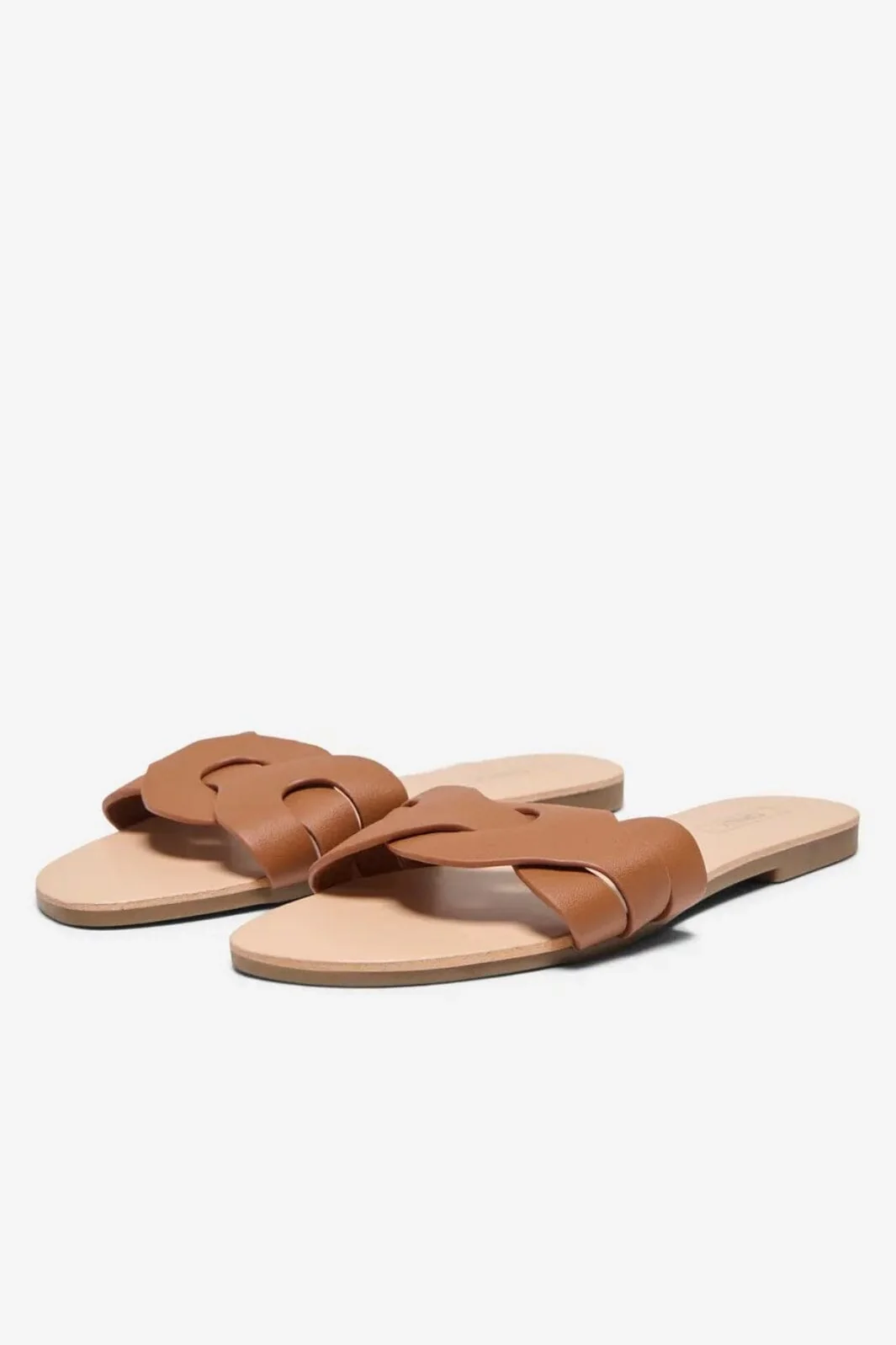 Only Shoes Onlfeli-6 Leather Slip On Sandal