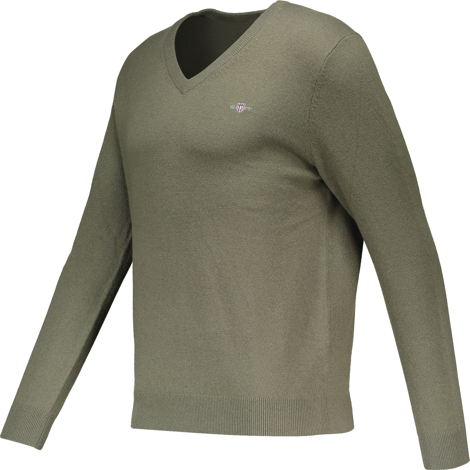 Gant Lambswool V-Neck Pullover M, olive