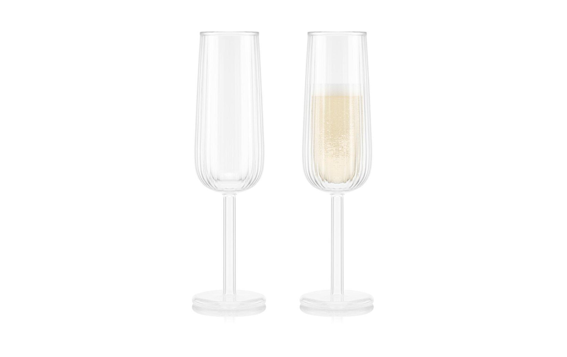 Glas Champagnerflöte Douro 2er Set Transparent, 0.3 lDoppelwandgläser Champagner