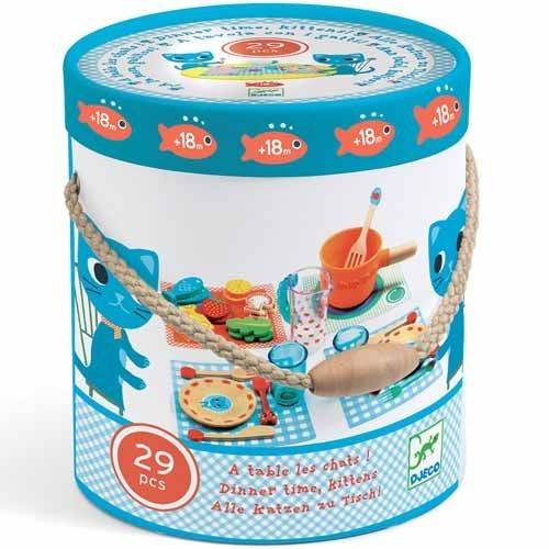 Djeco speelservies aan tafel katjes (29st)
