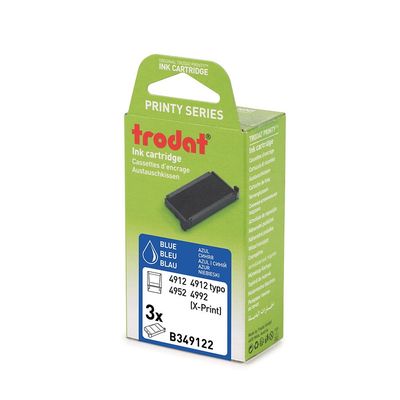 Trodat - 3 Encriers 6/53 recharges pour tampon 5203/5253/5440 - bleu