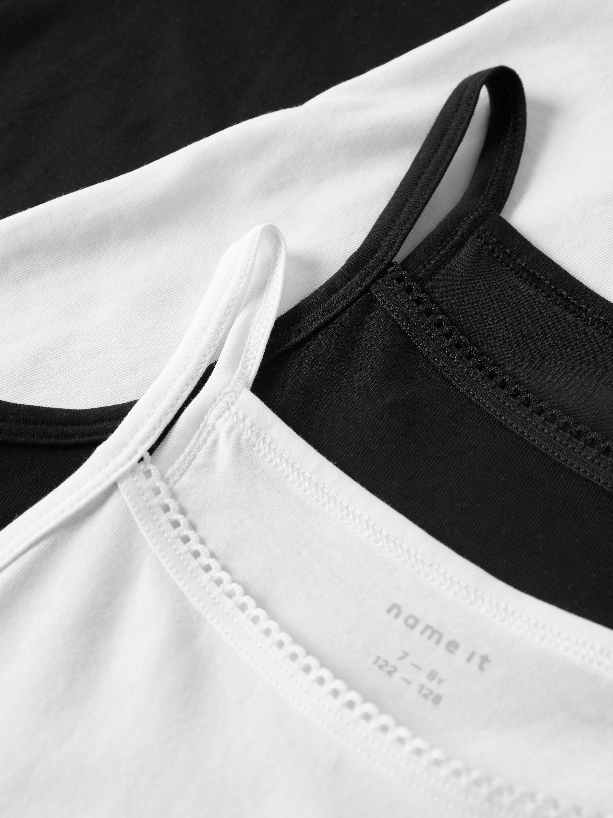 Name It Unterhemd »NKFSTRAP TOP 4P BLACK WHITE SOLID NOOS« Packung, 4 Stk. tlg.,