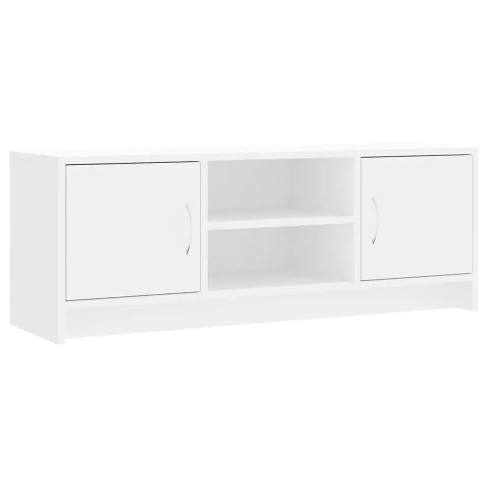 vidaXL - Tv-meubel - Wit - Bewerkt hout - 102 x 30 x 37.5 cm