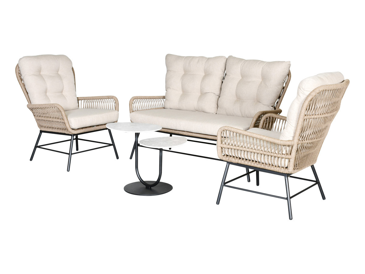 Outdoor Feelings Dalmas stoel-bank loungeset - Sahara dust rope