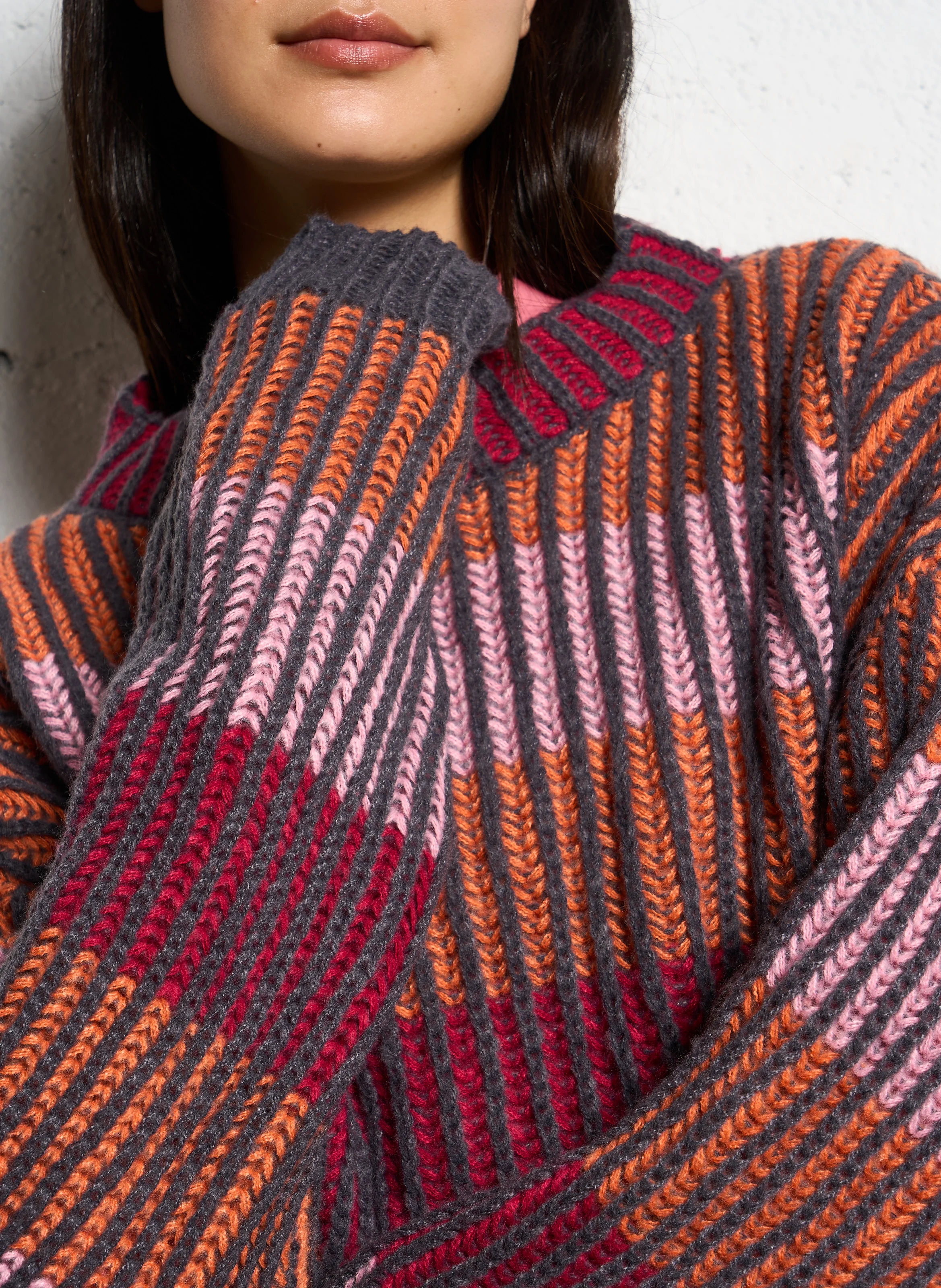 Pull col rond | Rouge
