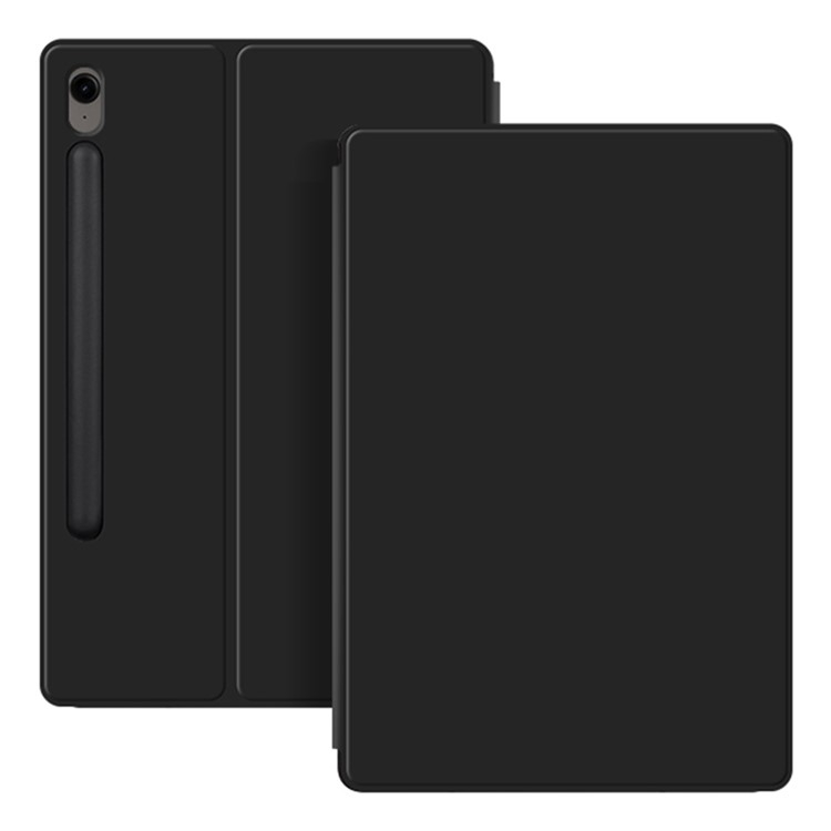 Samsung Galaxy Tab S10 FE / Tab S9 FE / S9 Smart Cover Flip Case Leder Tasche Schutzhülle Magnetcover   S-Pen Halterung - Schwarz
