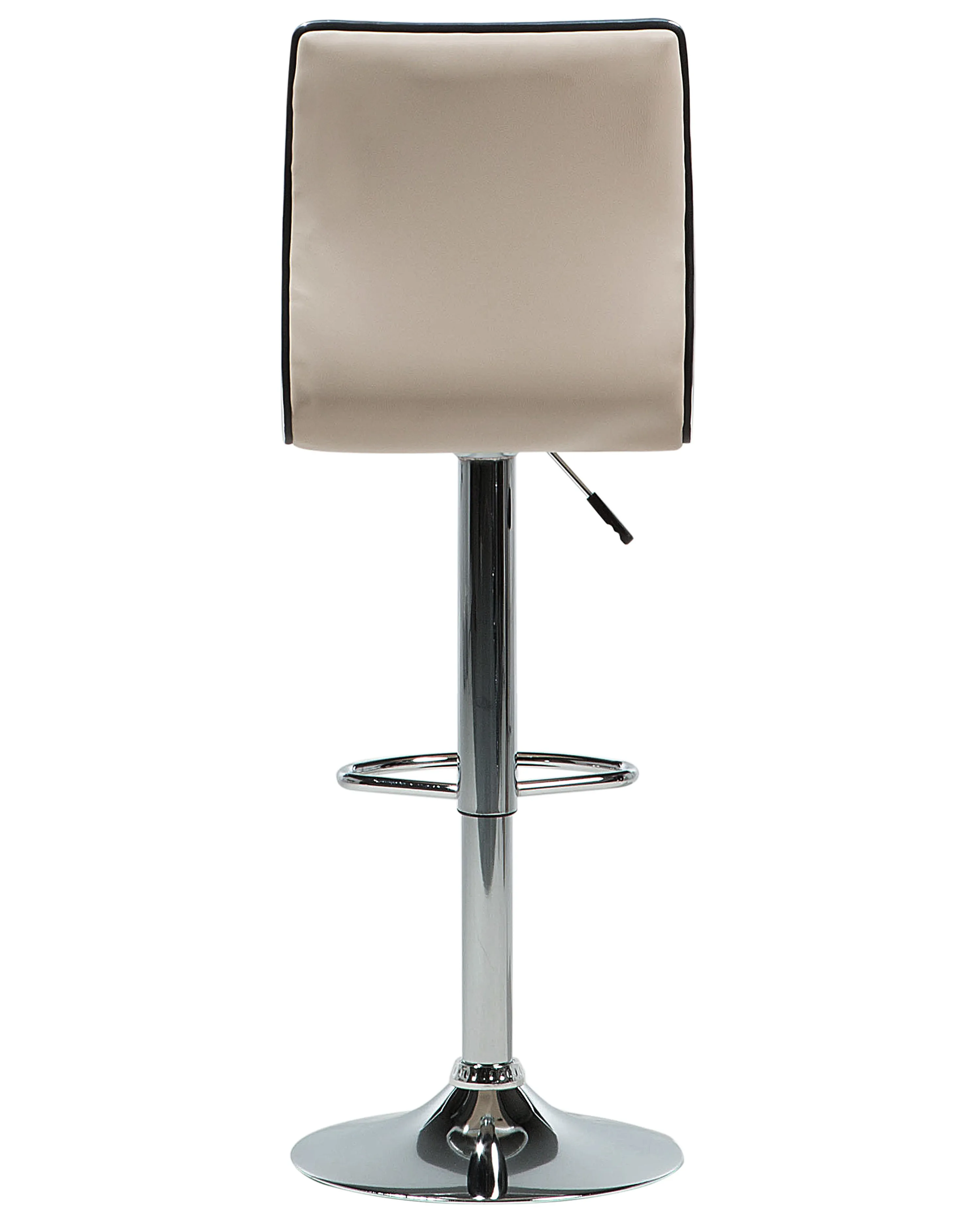 Set van 2 barstoelen LUCERNE Kunstleer draaibaar Lichtbeige