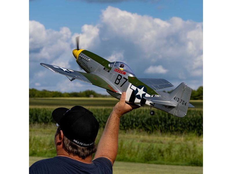 E-flite Warbird P-51D Mustang 1000 mm PNP Warbird-Modell für Einsteiger und erfahrene Piloten