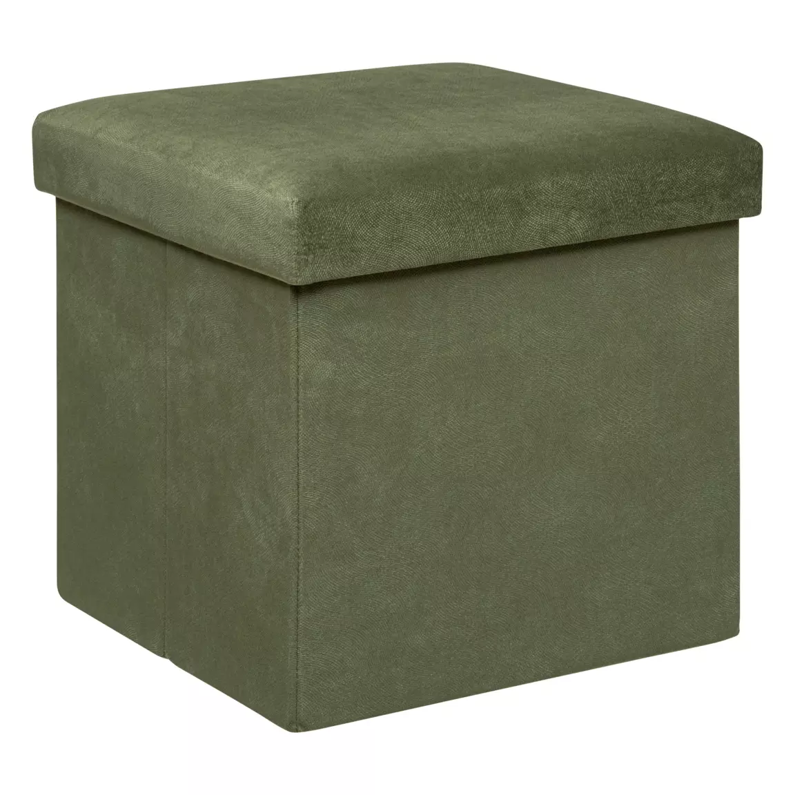 Pouf de rangement (H38 cm) Lilou Vert kaki