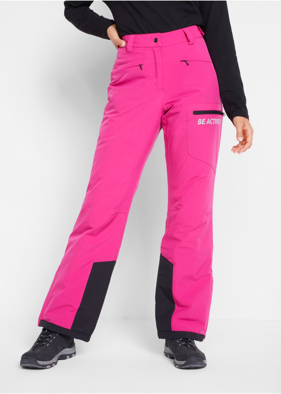 Pantalon de ski thermo fonctionnel avec pare-neige, étanche, Straight
