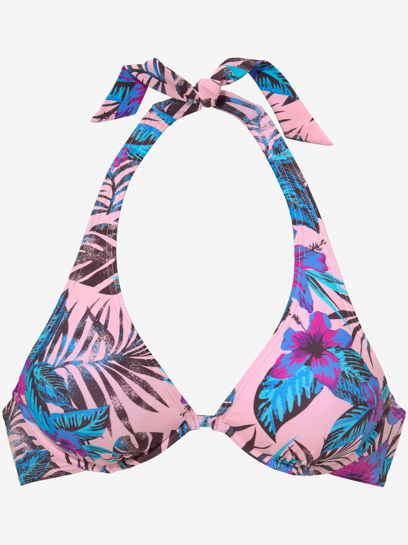Haut de maillot de bain à armatures imprimé floral