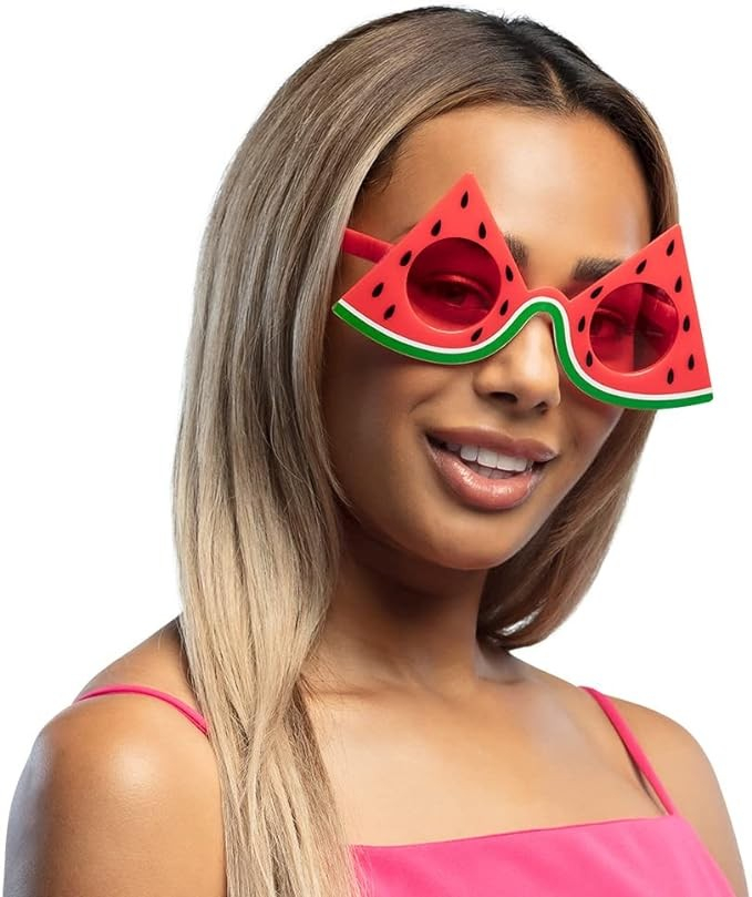 Photo Booth Sommer Brille Fotorequisite Party Sonnenbrille Verkleidungs Accessoire für lustige Bilder - Wassermelone