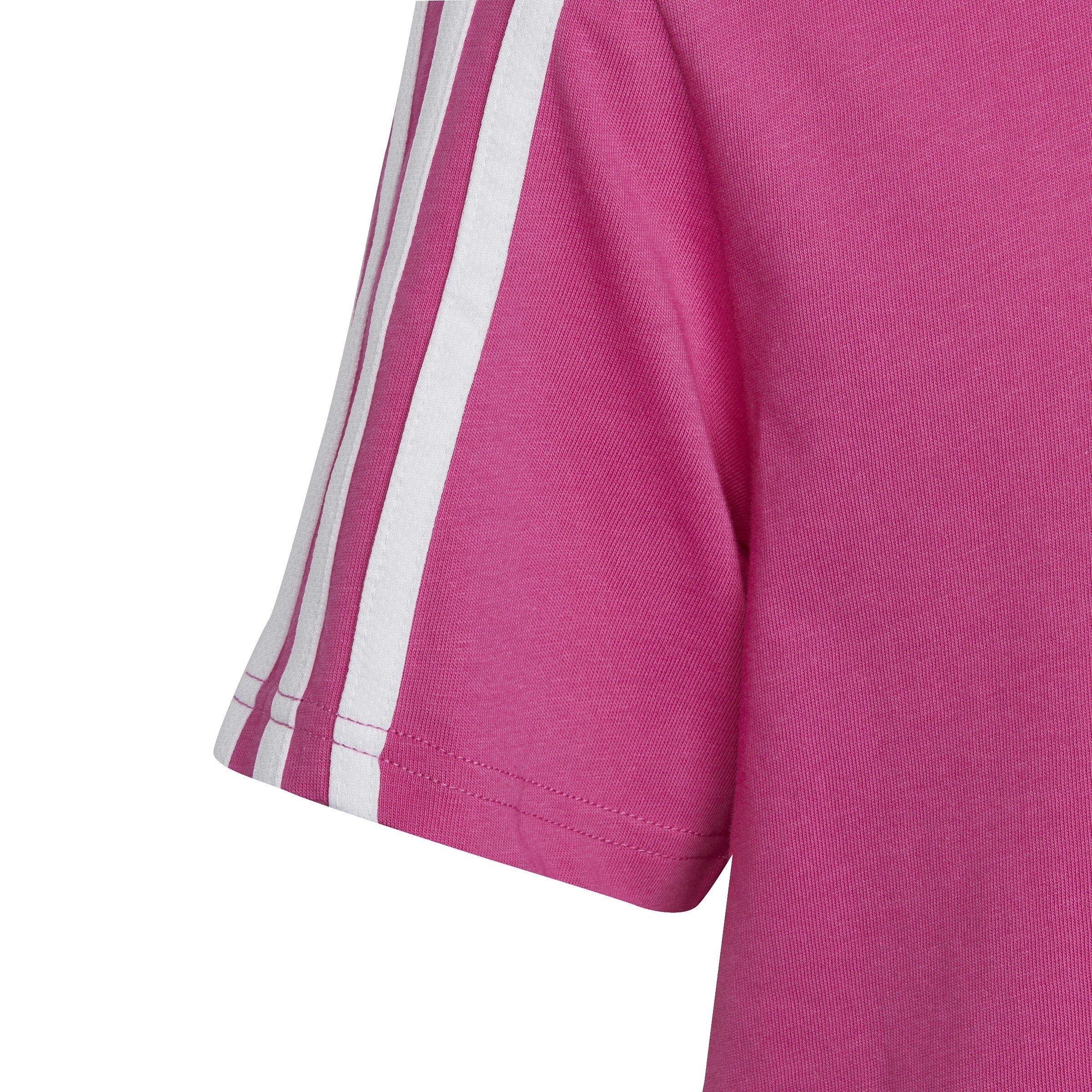 adidas Essentials 3 Stripe T-Shirt Junior Girls