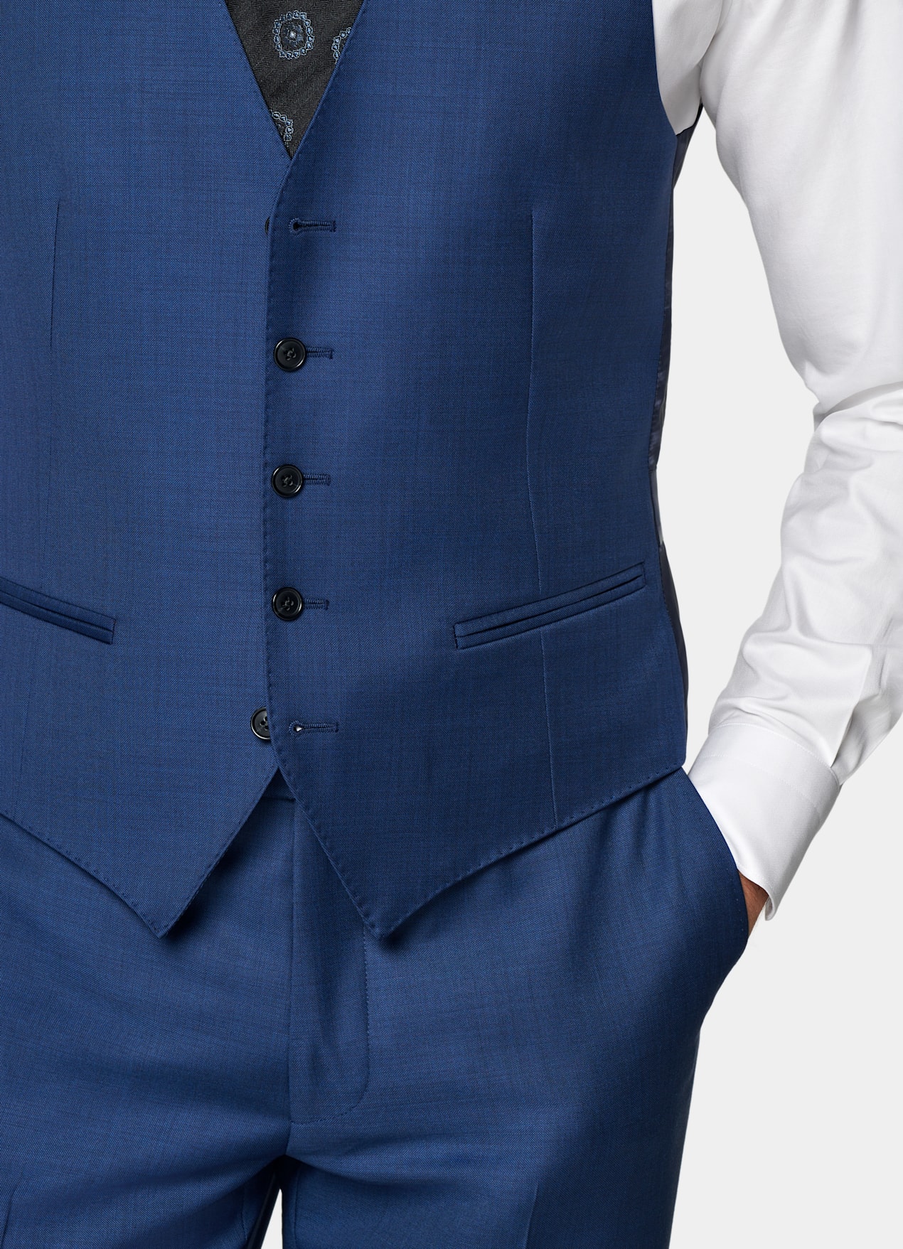 Gilet de costume bleu moyen