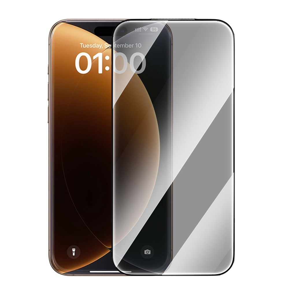 iPhone 17 Privacy Vollbild Panzer Glas Display   Montagerahmen (Anti Spy)