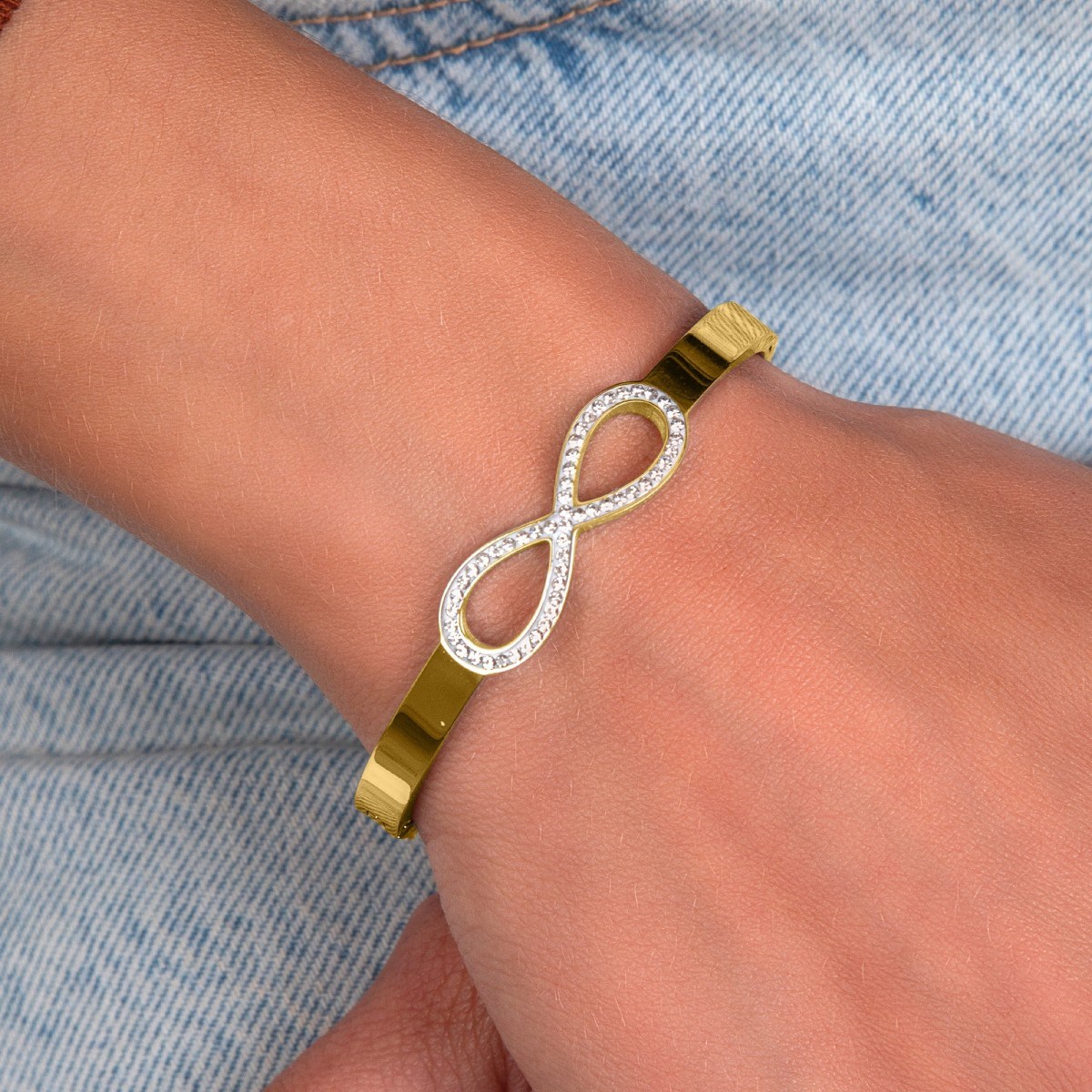 Bracelet infini en acier inoxydable par SC Bohème