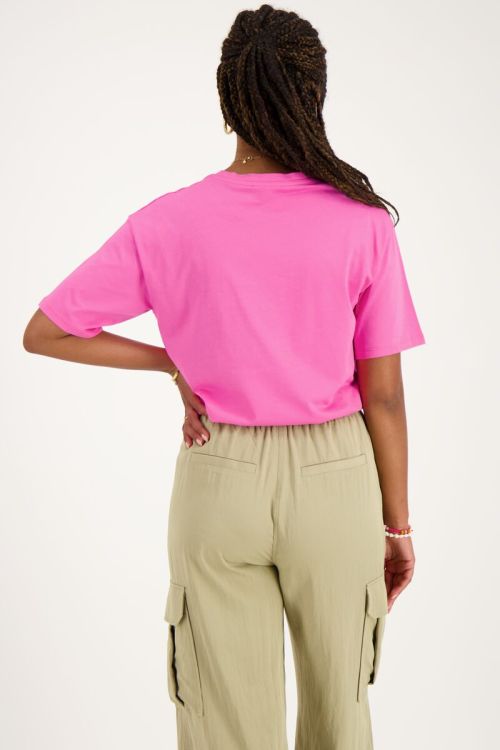 Roze T-shirt ''Bonheur''