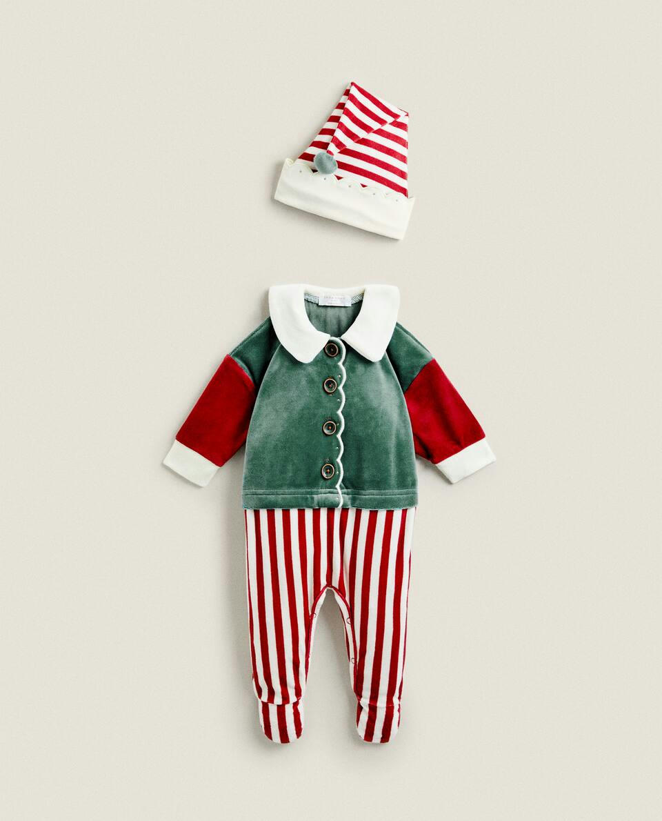MACACÃO DE BEBÊ ELFO DE NATAL