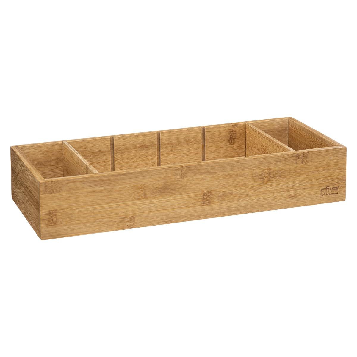 ORGANISEUR BAMBOU 15X38CM SEPARATEURS AMOVIBLES