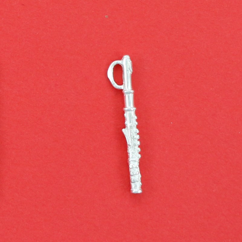 Pendentif flûte traversière - Argent massif