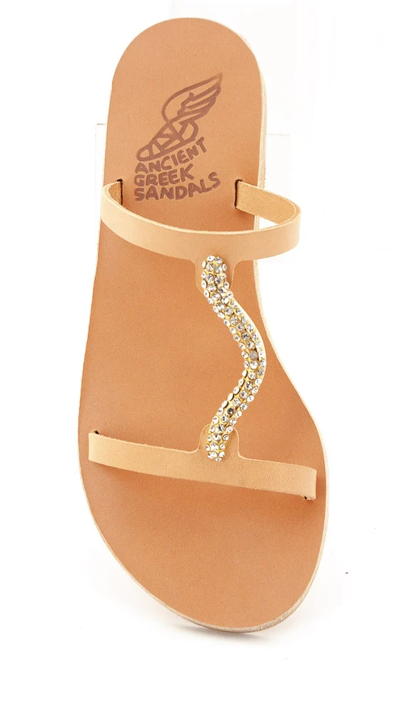 ANCIENT GREEK SANDAL - SAND DANAE CRYSTALS NATUREL