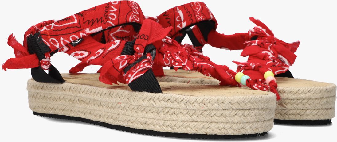 rode arizona love platte sandalen trekky raffia