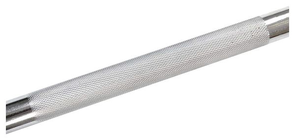 Barre d haltère longue 165 cm diamètre 30 mm acier chromé avec 2 fermoirs en forme d'étoile poignées antidérapantes barre de musculation haltérophilie 01_0000027