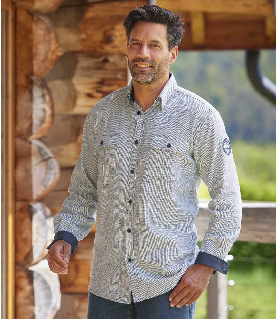 Chemise en Coton à Rayures Fantaisie