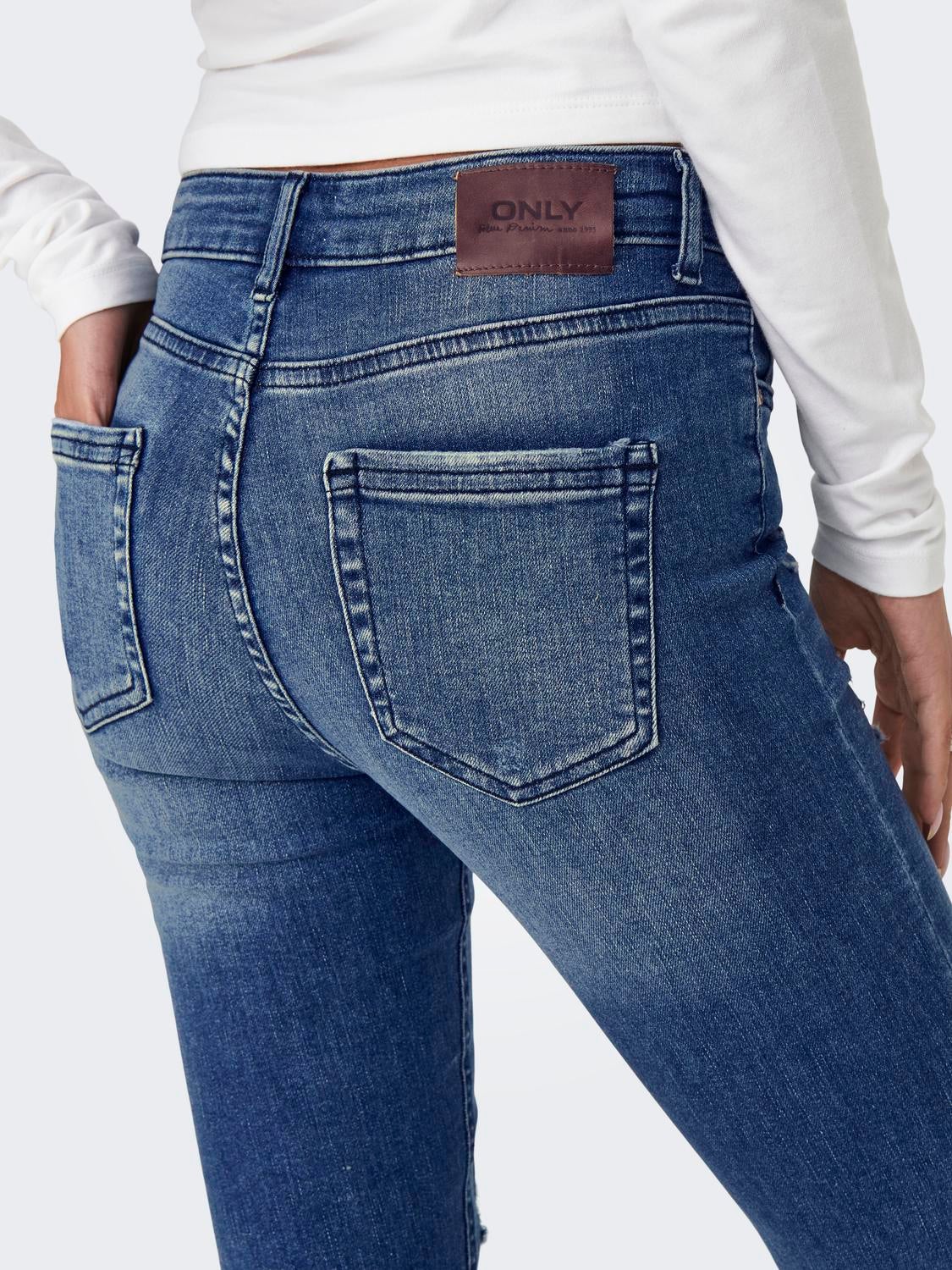 ONLBLUSH Mittlere Taille Skinny Fit Jeans Medium Blue Denim