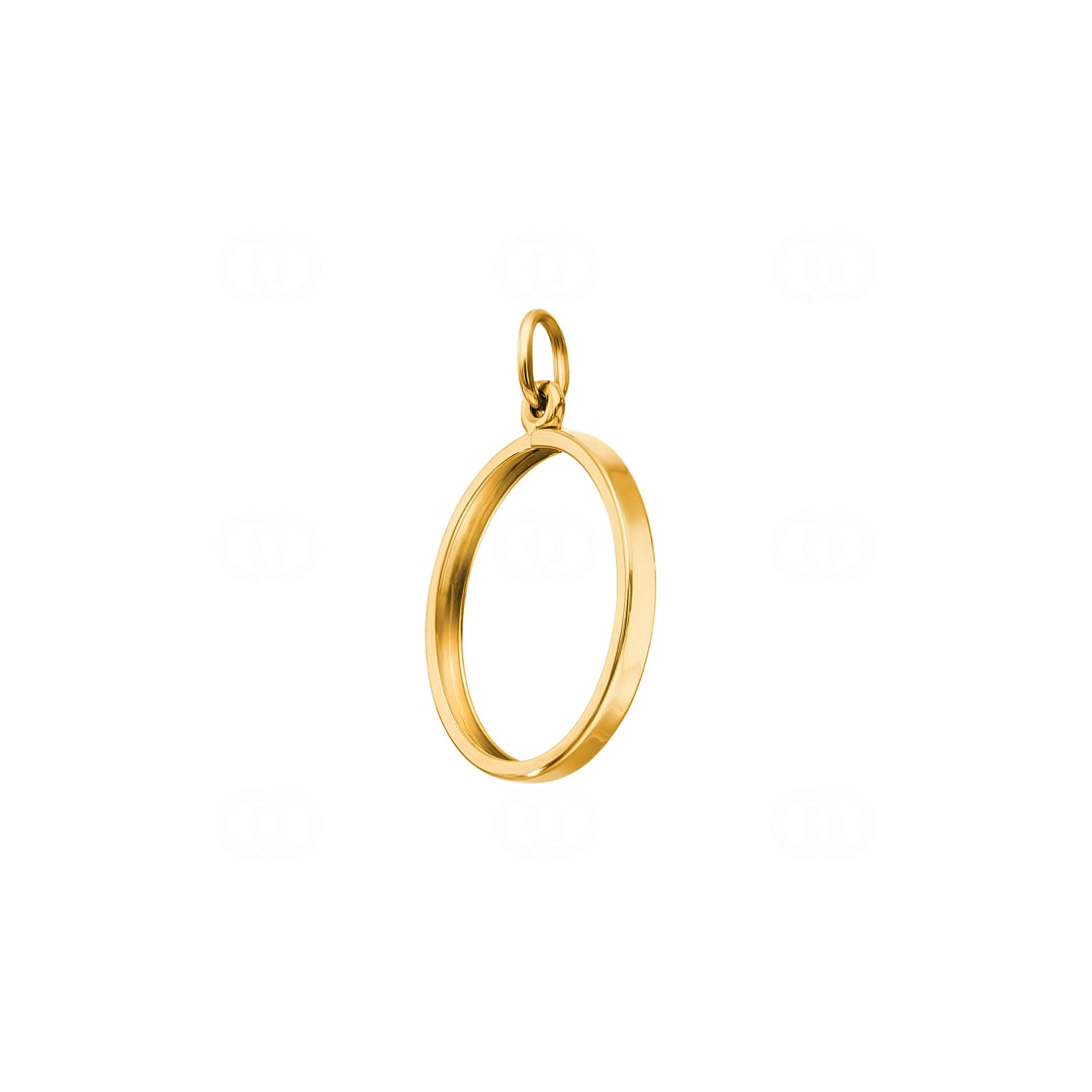 Münzfassung 750/18 K Gelbgold 21mm