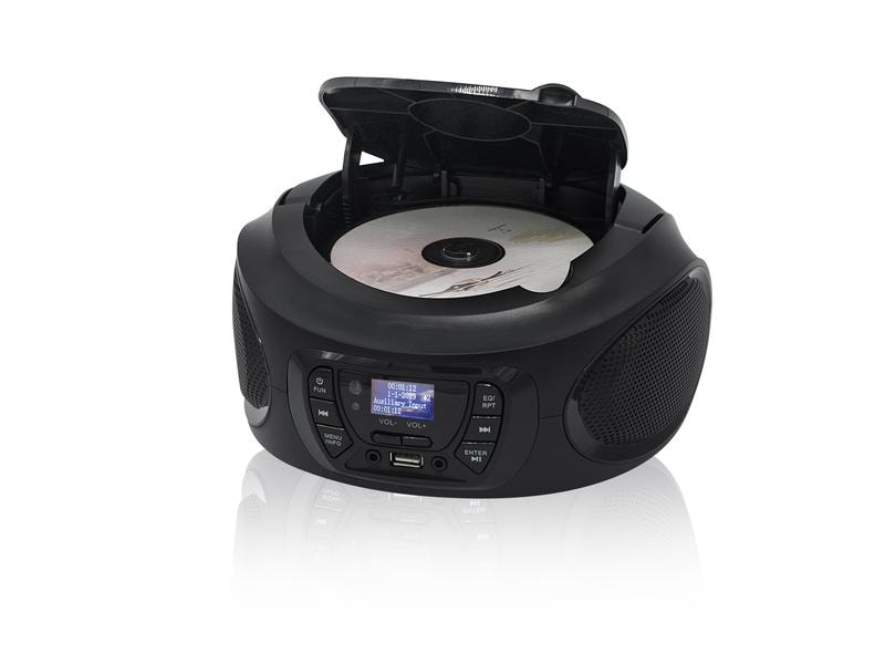 Roadstar Radio/CD-Player CDR-375 Schwarz Tragbares Digitalradio mit CD-Player