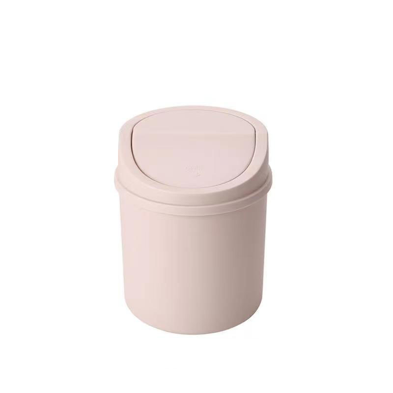 (150x125mm) Mini Tisch Mülleimer Abfall Behälter mit Schwingdeckel für Badezimmer / Küche / Büro - Rosa