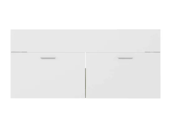 Armoire d'évier Blanc et chêne sonoma 100x38,5x46