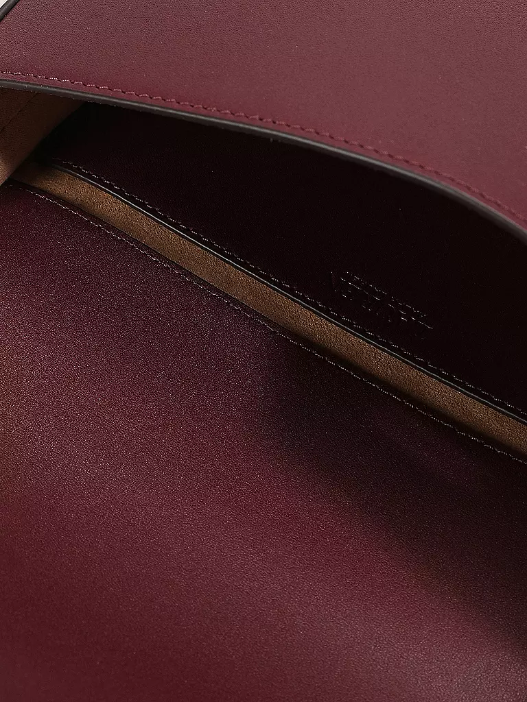 LAUREN RALPH LAUREN Ledertasche - Mini Bag WITLEY Medium dunkelrot